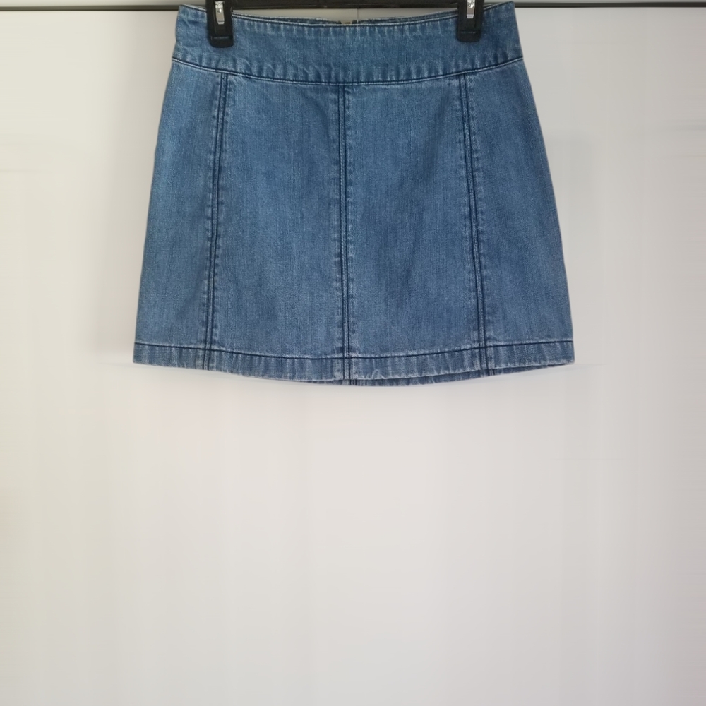 Free People Jean Skirt